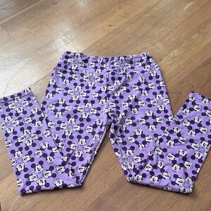 Lularoe DISNEY Purple Mickey Mouse Print Leggings OS LIKE NEW💜
